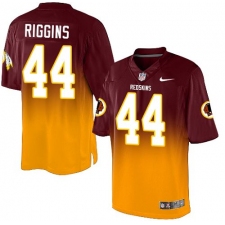 Men's Nike Washington Redskins #44 John Riggins Elite Burgundy Burgundy Red/Gold Fadeaway NFL Jersey