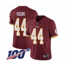 Men's Washington Redskins #44 John Riggins Burgundy Red Team Color Vapor Untouchable Limited Player 100th Season Football Jersey