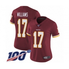Women's Washington Redskins #17 Doug Williams Burgundy Red Team Color Vapor Untouchable Limited Player 100th Season Football Jersey