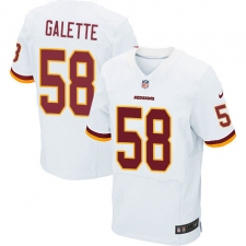 Men's Nike Washington Redskins #58 Junior Galette Elite White NFL Jersey