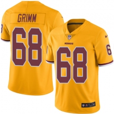 Men's Nike Washington Redskins #68 Russ Grimm Elite Gold Rush Vapor Untouchable NFL Jersey