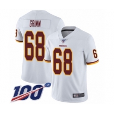 Men's Washington Redskins #68 Russ Grimm White Vapor Untouchable Limited Player 100th Season Football Jersey