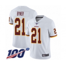 Youth Washington Redskins #21 Earnest Byner White Vapor Untouchable Limited Player 100th Season Football Jersey
