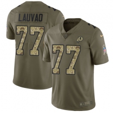 Men's Nike Washington Redskins #77 Shawn Lauvao Limited Olive/Camo 2017 Salute to Service NFL Jersey
