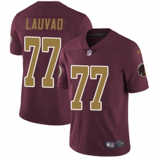 Youth Nike Washington Redskins #77 Shawn Lauvao Elite Burgundy Red/Gold Number Alternate 80TH Anniversary NFL Jersey