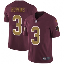 Youth Nike Washington Redskins #3 Dustin Hopkins Elite Burgundy Red/Gold Number Alternate 80TH Anniversary NFL Jersey
