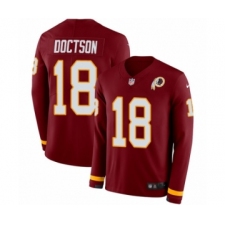 Men's Nike Washington Redskins #18 Josh Doctson Limited Burgundy Therma Long Sleeve NFL Jersey
