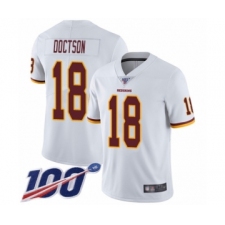 Youth Washington Redskins #18 Josh Doctson White Vapor Untouchable Limited Player 100th Season Football Jersey