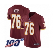 Youth Washington Redskins #76 Morgan Moses Burgundy Red Team Color Vapor Untouchable Limited Player 100th Season Football Jersey