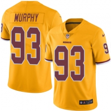 Youth Nike Washington Redskins #93 Trent Murphy Limited Gold Rush Vapor Untouchable NFL Jersey