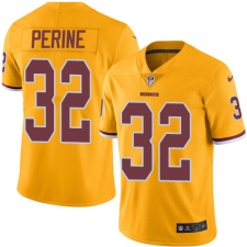 Men's Nike Washington Redskins #32 Samaje Perine Limited Gold Rush Vapor Untouchable NFL Jersey
