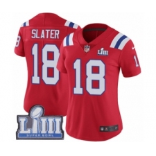 Women's Nike New England Patriots #18 Matthew Slater Red Alternate Vapor Untouchable Limited Player Super Bowl LIII Bound NFL Jersey