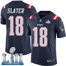 Youth Nike New England Patriots #18 Matthew Slater Limited Navy Blue Rush Vapor Untouchable Super Bowl LII NFL Jersey