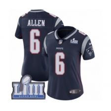 Women's Nike New England Patriots #6 Ryan Allen Navy Blue Team Color Vapor Untouchable Limited Player Super Bowl LIII Bound NFL Jersey