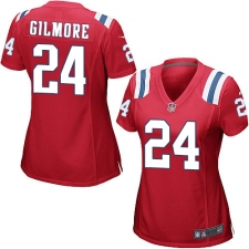 Women's Nike New England Patriots #24 Stephon Gilmore Game Red Alternate NFL Jersey