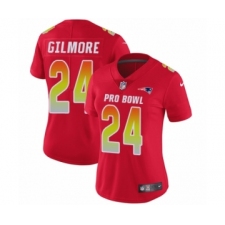Women's Nike New England Patriots #24 Stephon Gilmore Limited Red AFC 2019 Pro Bowl NFL Jersey