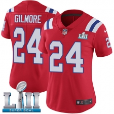 Women's Nike New England Patriots #24 Stephon Gilmore Red Alternate Vapor Untouchable Limited Player Super Bowl LII NFL Jersey