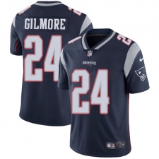 Youth Nike New England Patriots #24 Stephon Gilmore Navy Blue Team Color Vapor Untouchable Limited Player NFL Jersey