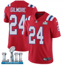 Youth Nike New England Patriots #24 Stephon Gilmore Red Alternate Vapor Untouchable Limited Player Super Bowl LII NFL Jersey