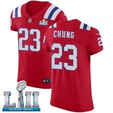 Men's Nike New England Patriots #23 Patrick Chung Red Alternate Vapor Untouchable Elite Player Super Bowl LII NFL Jersey