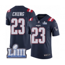 Youth Nike New England Patriots #23 Patrick Chung Limited Navy Blue Rush Vapor Untouchable Super Bowl LIII Bound NFL Jersey
