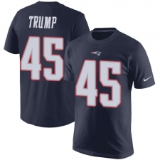 Nike New England Patriots #45 Donald Trump Navy Blue Rush Pride Name & Number T-Shirt