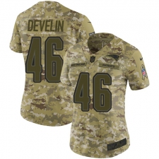 Women's Nike New England Patriots #46 James Develin Limited Camo 2018 Salute to Service NFL Jersey