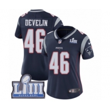 Women's Nike New England Patriots #46 James Develin Navy Blue Team Color Vapor Untouchable Limited Player Super Bowl LIII Bound NFL Jersey