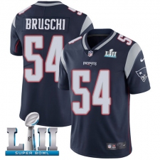 Men's Nike New England Patriots #54 Tedy Bruschi Navy Blue Team Color Vapor Untouchable Limited Player Super Bowl LII NFL Jersey