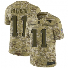 Men's Nike New England Patriots #11 Drew Bledsoe Limited Camo 2018 Salute to Service NFL Jersey