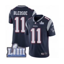 Men's Nike New England Patriots #11 Drew Bledsoe Navy Blue Team Color Vapor Untouchable Limited Player Super Bowl LIII Bound NFL Jersey