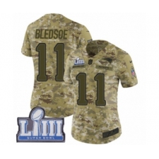 Women's Nike New England Patriots #11 Drew Bledsoe Limited Camo 2018 Salute to Service Super Bowl LIII Bound NFL Jersey