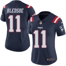 Women's Nike New England Patriots #11 Drew Bledsoe Limited Navy Blue Rush Vapor Untouchable NFL Jersey