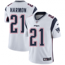 Men's Nike New England Patriots #21 Duron Harmon White Vapor Untouchable Limited Player NFL Jersey