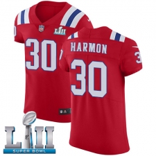 Men's Nike New England Patriots #30 Duron Harmon Red Alternate Vapor Untouchable Elite Player Super Bowl LII NFL Jersey