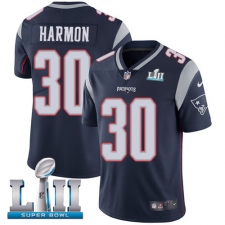 Youth Nike New England Patriots #30 Duron Harmon Navy Blue Team Color Vapor Untouchable Limited Player Super Bowl LII NFL Jersey