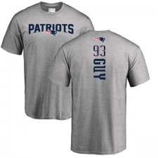 NFL Nike New England Patriots #93 Lawrence Guy Ash Backer T-Shirt