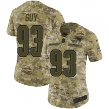 Women's Nike New England Patriots #93 Lawrence Guy Limited Camo 2018 Salute to Service NFL Jersey