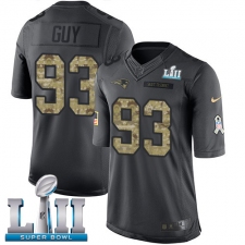 Youth Nike New England Patriots #93 Lawrence Guy Limited Black 2016 Salute to Service Super Bowl LII NFL Jersey