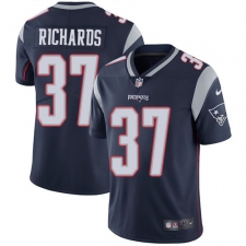 Men's Nike New England Patriots #37 Jordan Richards Navy Blue Team Color Vapor Untouchable Limited Player NFL Jersey