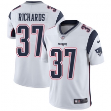 Men's Nike New England Patriots #37 Jordan Richards White Vapor Untouchable Limited Player NFL Jersey