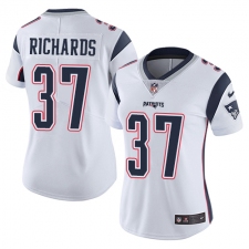 Women's Nike New England Patriots #37 Jordan Richards White Vapor Untouchable Limited Player NFL Jersey