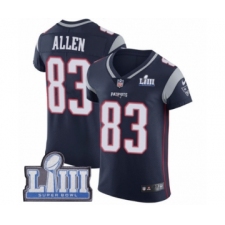 Men's Nike New England Patriots #83 Dwayne Allen Navy Blue Team Color Vapor Untouchable Elite Player Super Bowl LIII Bound NFL Jersey