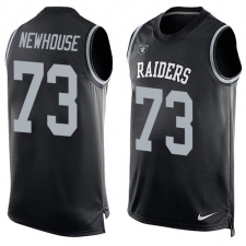 Men's Nike Oakland Raiders #73 Marshall Newhouse Limited Black Player Name & Number Tank Top NFL Jersey