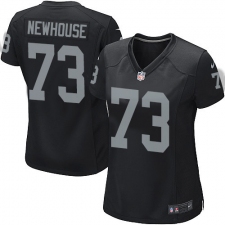 Women's Nike Oakland Raiders #73 Marshall Newhouse Game Black Team Color NFL Jersey