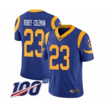 Men's Los Angeles Rams #23 Nickell Robey-Coleman Royal Blue Alternate Vapor Untouchable Limited Player 100th Season Football Jersey