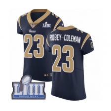 Men's Nike Los Angeles Rams #23 Nickell Robey-Coleman Navy Blue Team Color Vapor Untouchable Elite Player Super Bowl LIII Bound NFL Jersey
