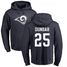 NFL Nike Los Angeles Rams #25 Lance Dunbar Navy Blue Name & Number Logo Pullover Hoodie