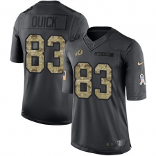 Men's Nike Washington Redskins #83 Brian Quick Limited Black 2016 Salute to Service NFL Jersey