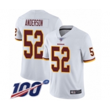 Men's Washington Redskins #52 Ryan Anderson White Vapor Untouchable Limited Player 100th Season Football Jersey
